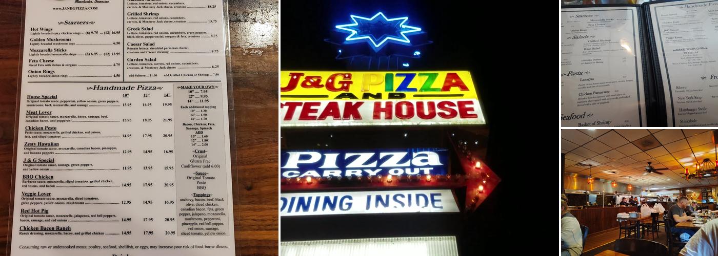J&G Pizza and Steak House Menu
