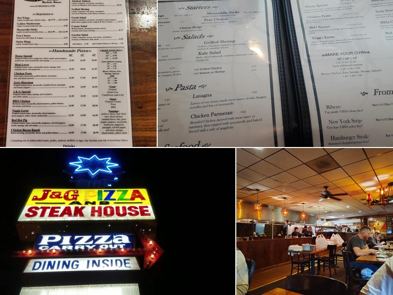 J&G Pizza and Steak House Menu