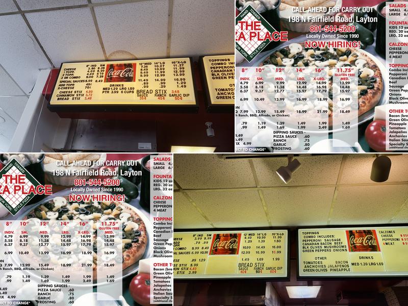 The Pizza Place Menu