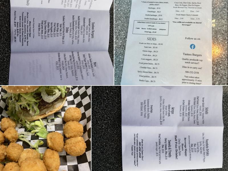 Tastees Menu