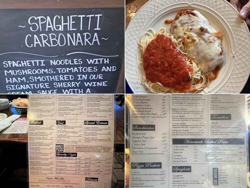Napoli's Italian Restaurant Menu