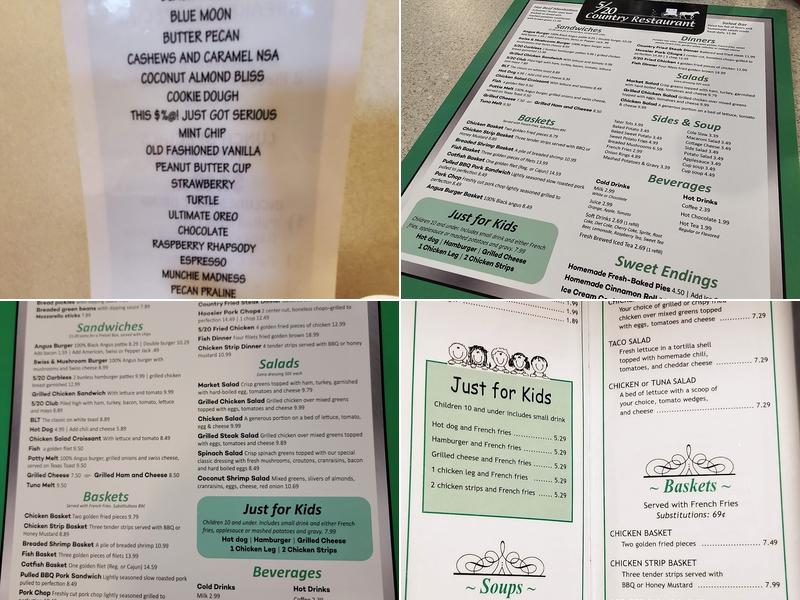 5/20 Country Kitchen Menu