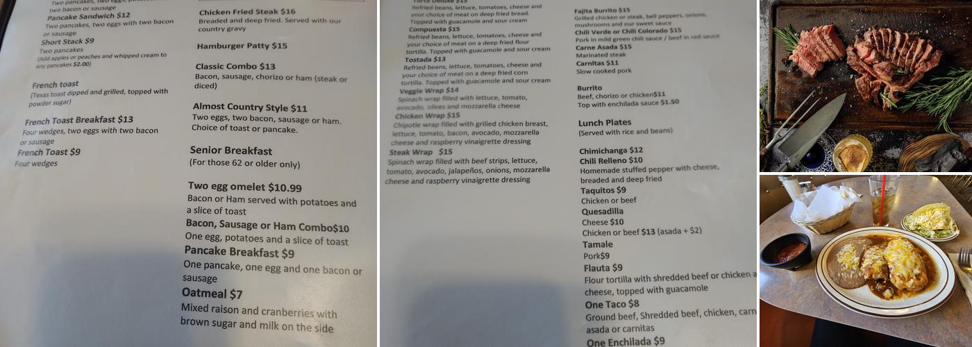 Lassen's Steaks and El Tepeyac Grille Menu