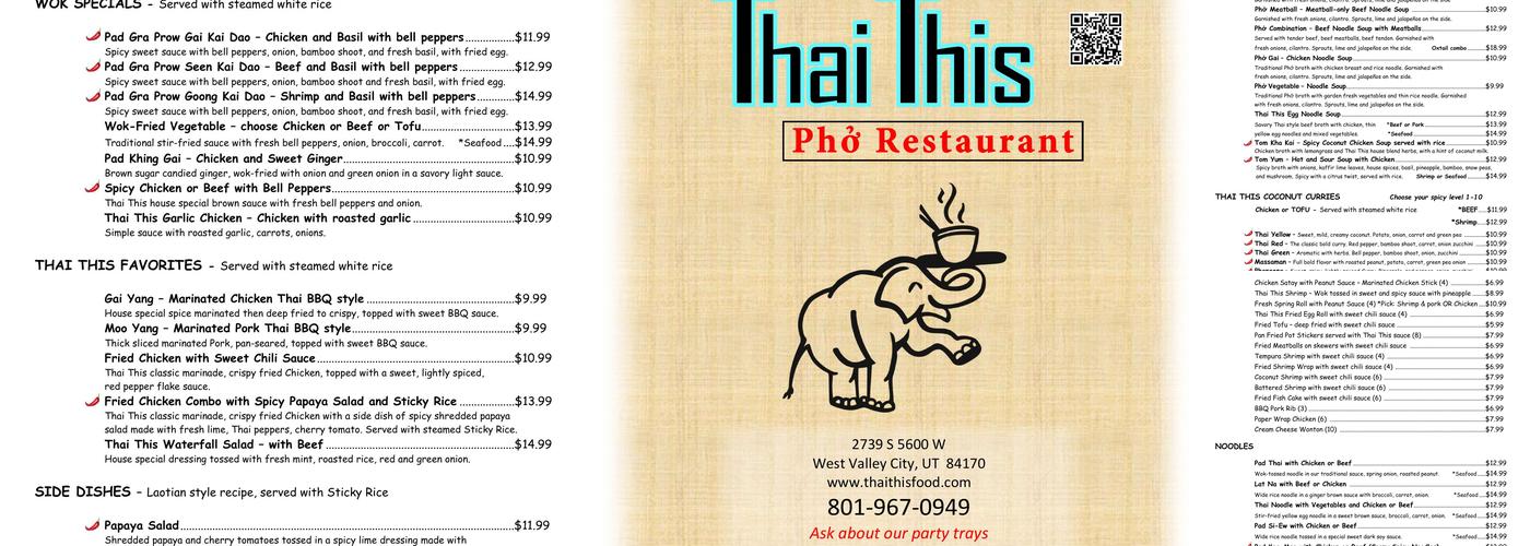 Thai This Menu