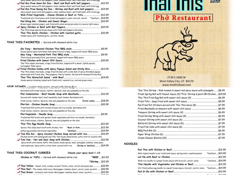 Thai This Menu