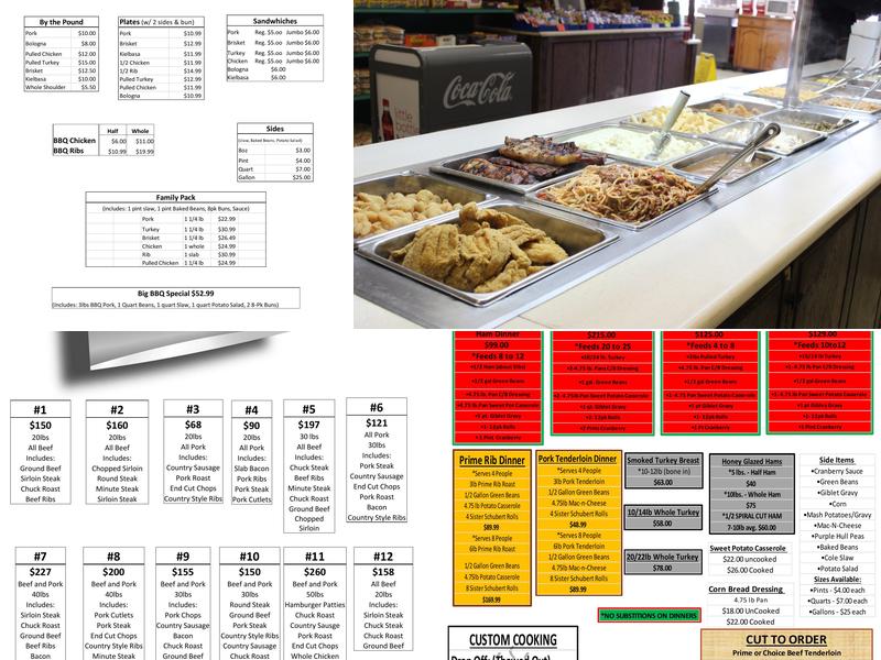 Paul Latham's Meat & Bar-B-Que Menu