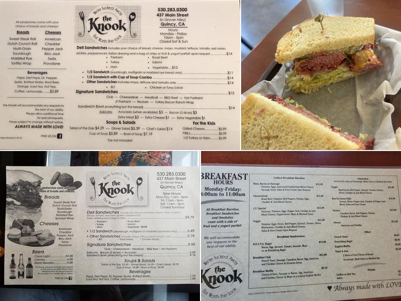 The Knook Menu