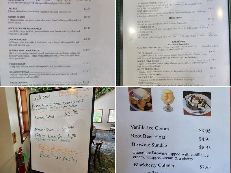 Forest Cafe Menu