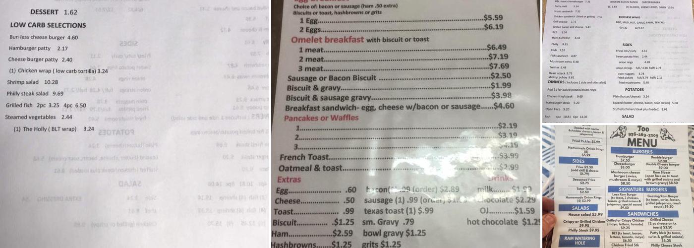 Ram House cafÃ© Menu