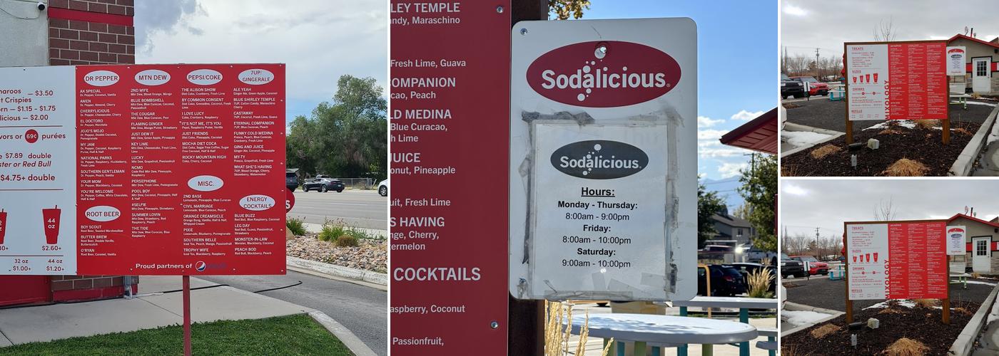 Sodalicious Menu