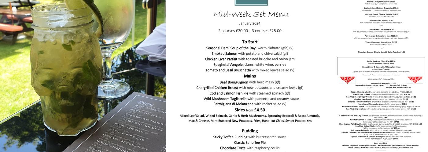 The Chequers Matching Green Menu