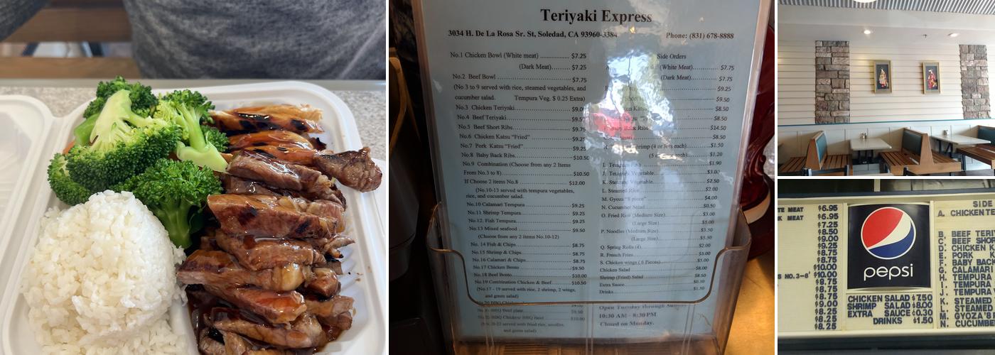 Teriyaki Express Menu