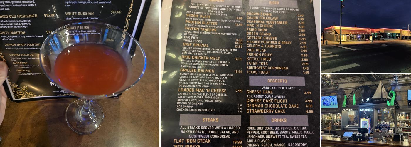 Max's Garage Menu