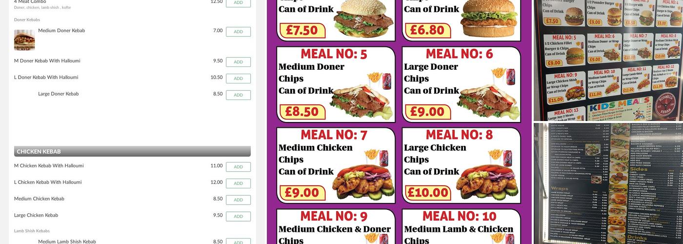 Burwell Kebab Van Menu