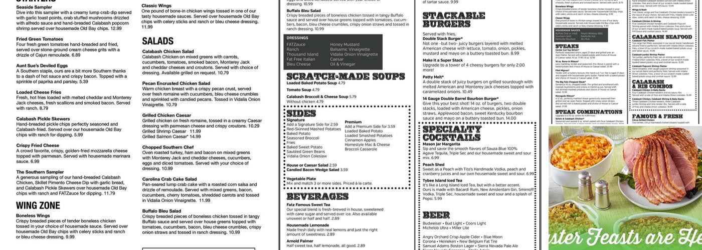 Fatz Cafe - Elizabethton Menu