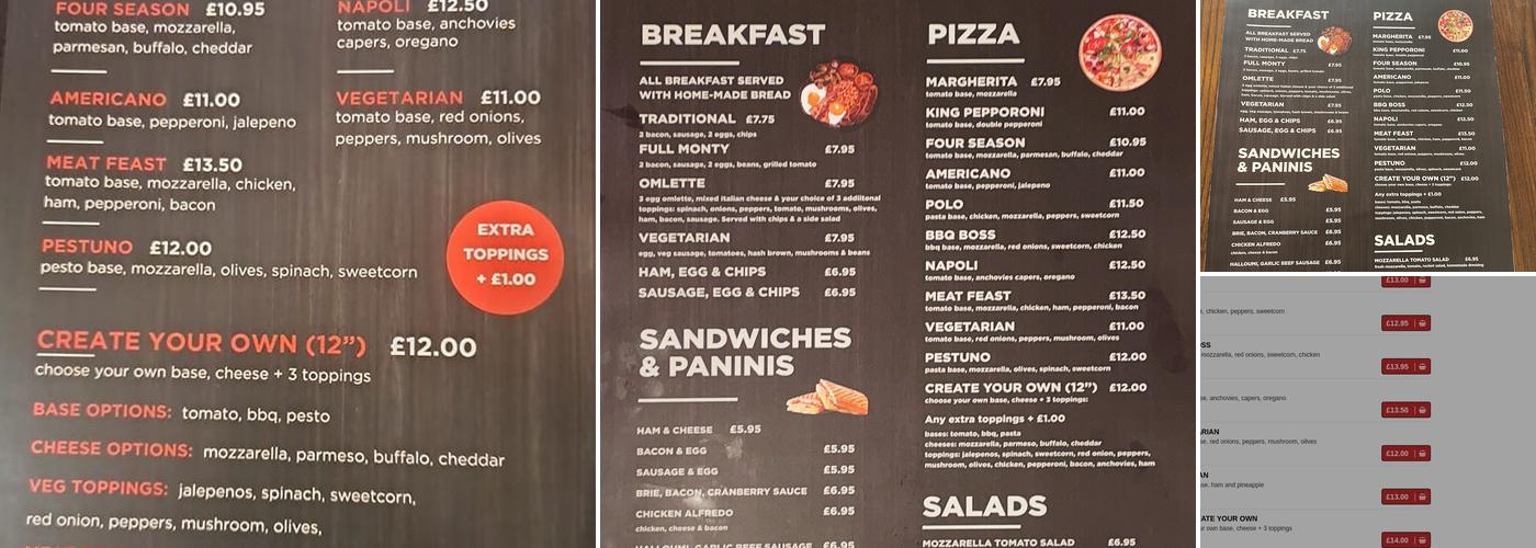 Pharmacie Cafe Pizzeria Menu