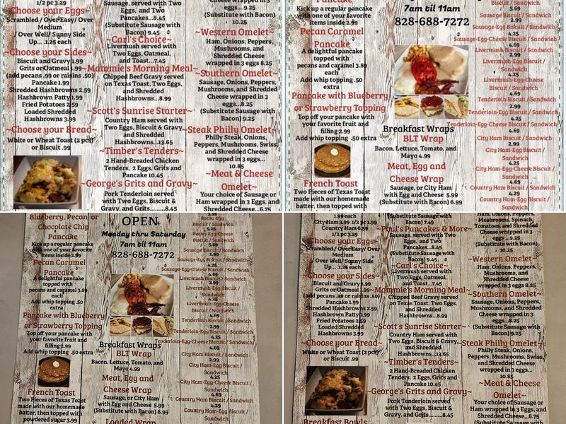 Mammie’s Breakfast Barn Menu