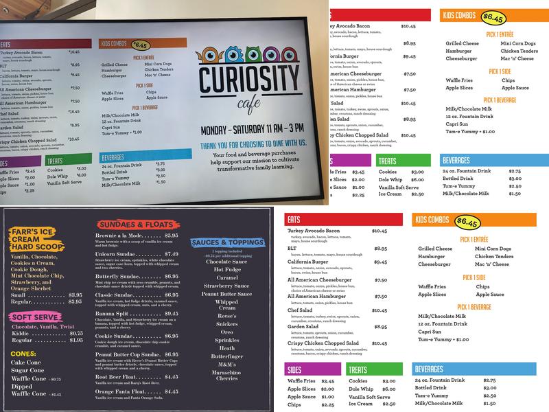 Curiosity Café Menu