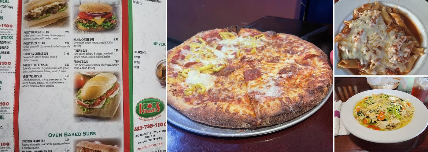 Primo's Italian Cuisine and Catering Menu