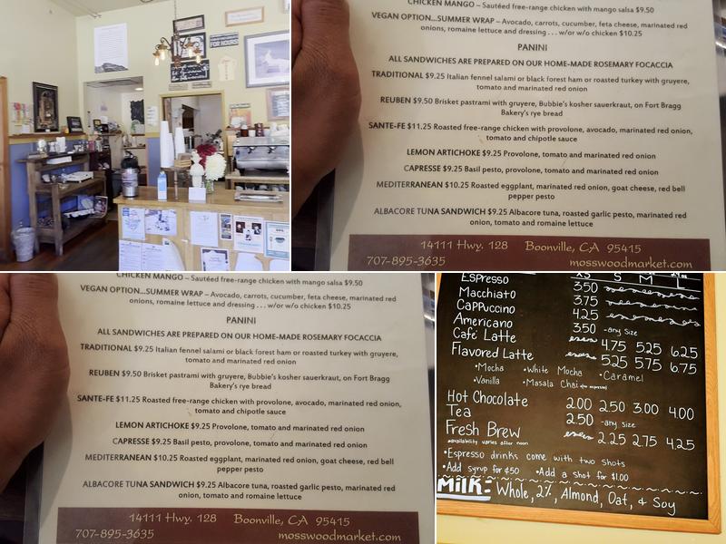 Mosswood Market Menu