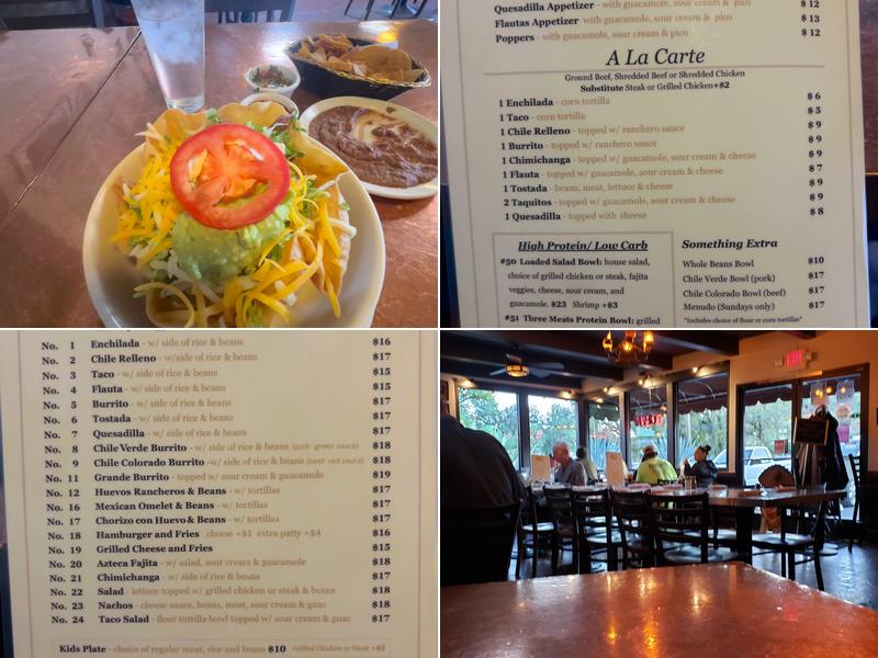 El Azteca Menu