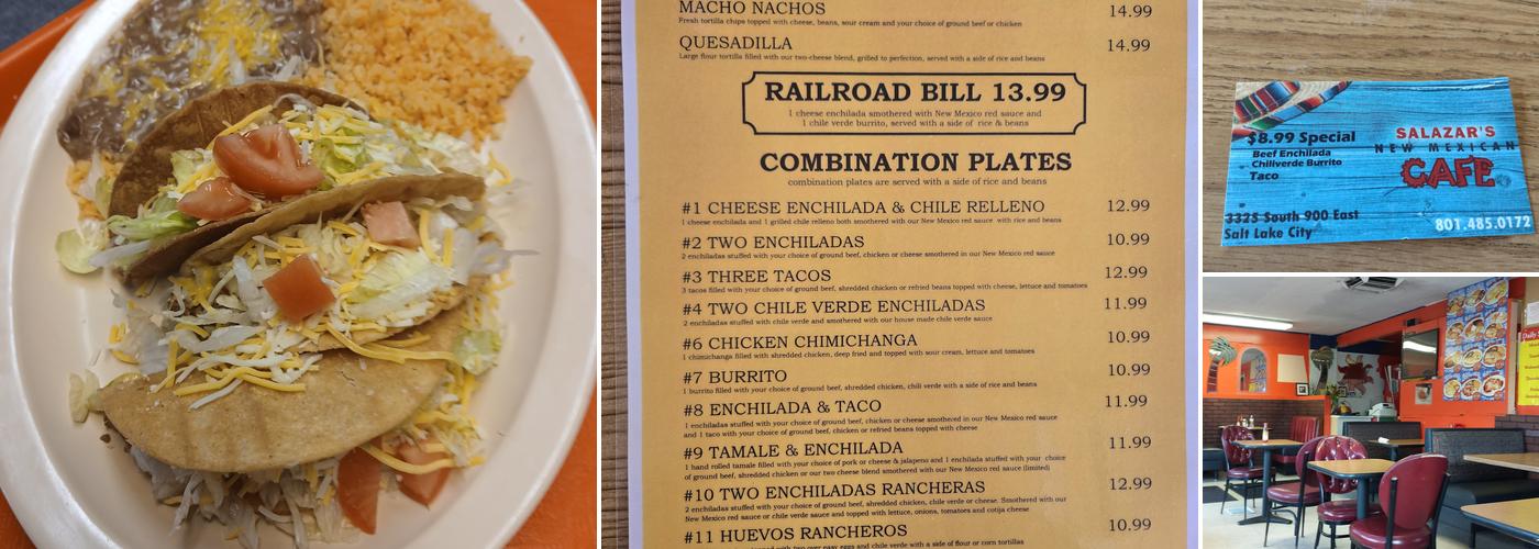 Salazar's Cafe Menu