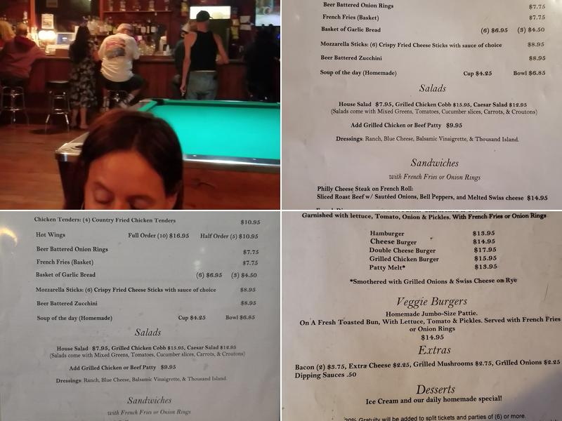 Peterson's Corner Menu