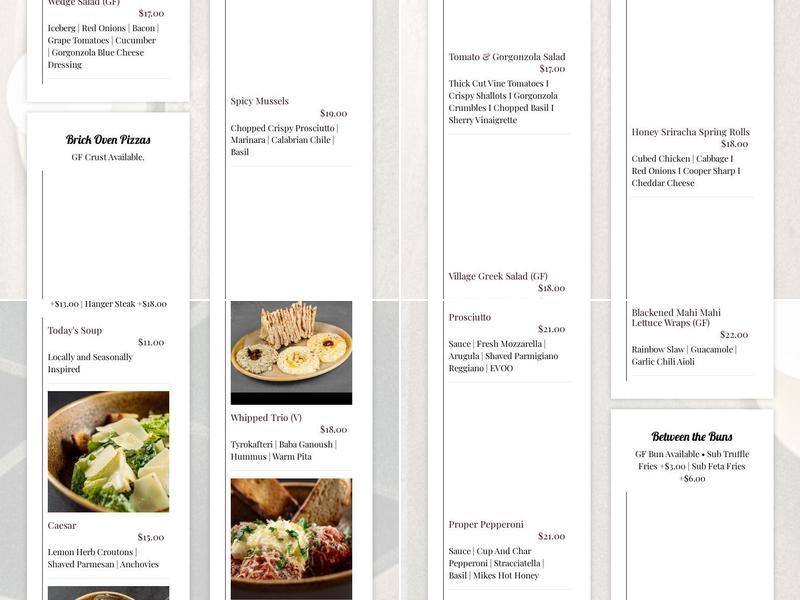 Carmine's Menu