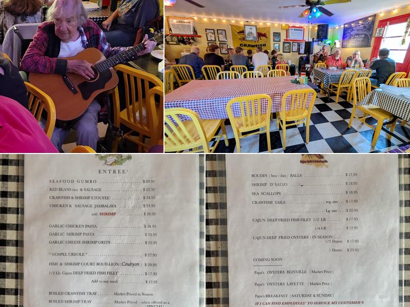 Papa Boudreaux's Cajun Cafe Menu