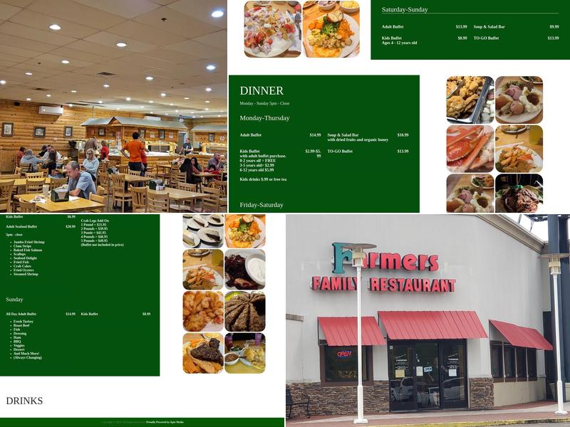 Columbia Farmers Family Resturant Menu