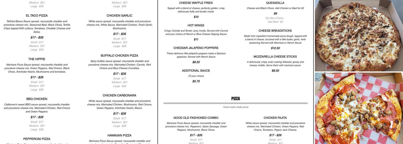 Hart Road Pizza & Sports Bar Menu