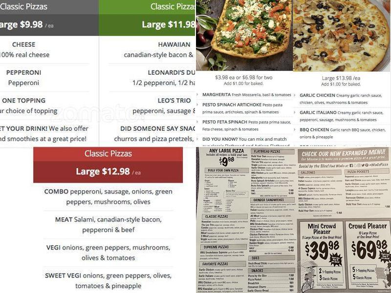 Leonardi's Pizza Menu