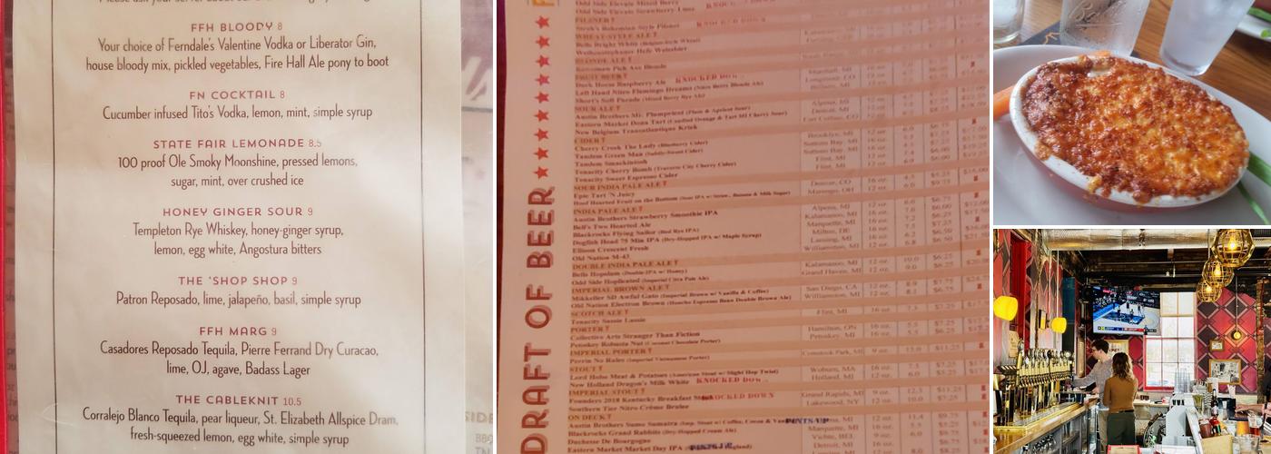 Fenton Fire Hall Menu