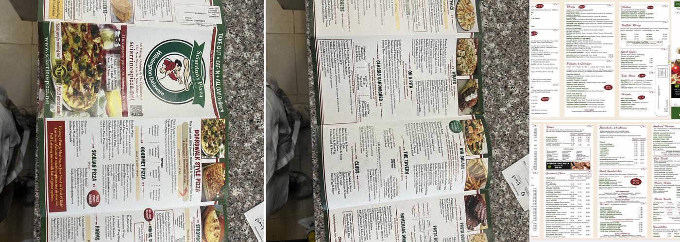 Hot Spot Pizza Menu