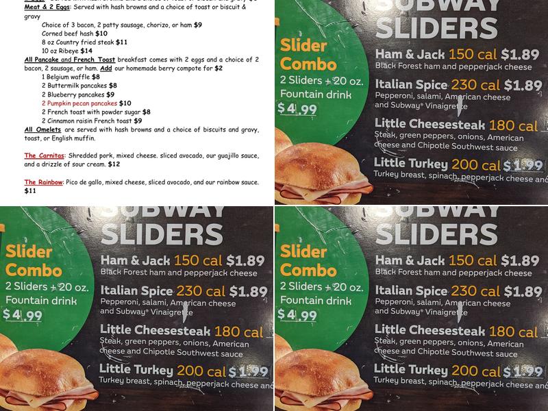 Subway Menu