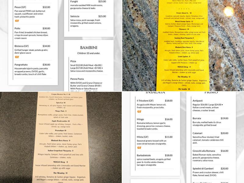 Mingo Menu