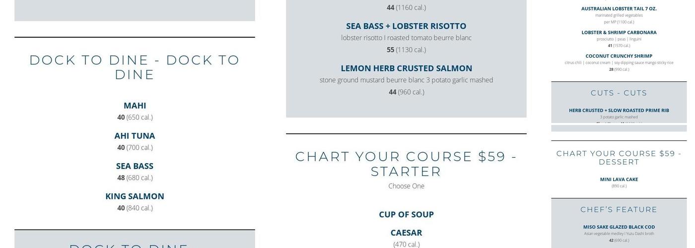 Chart House Menu