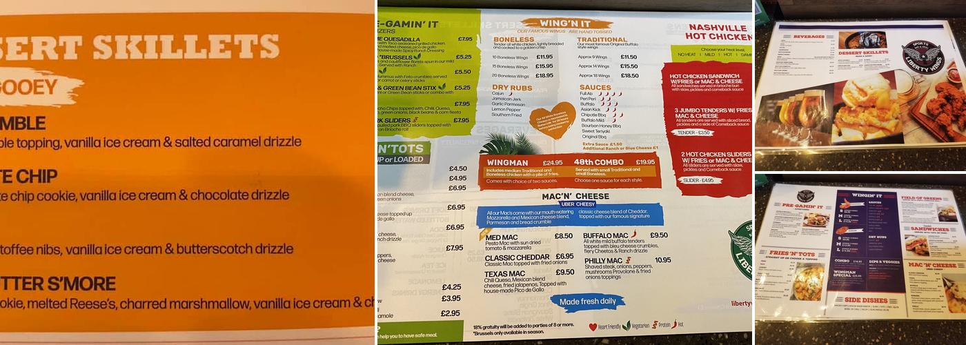 Liberty Wings by ShaWINGz Menu