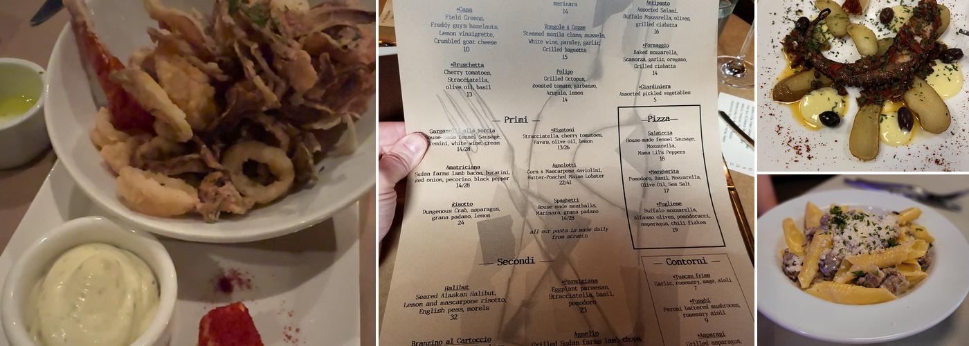 a Cena Ristorante Menu