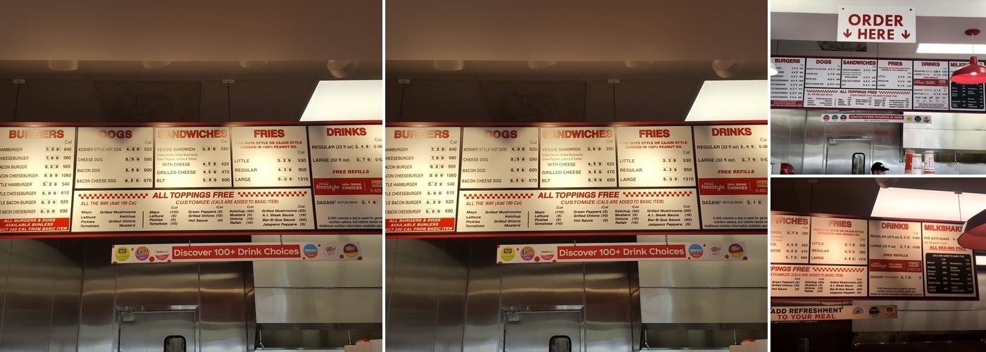 Five Guys Menu