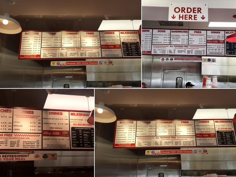 Five Guys Menu