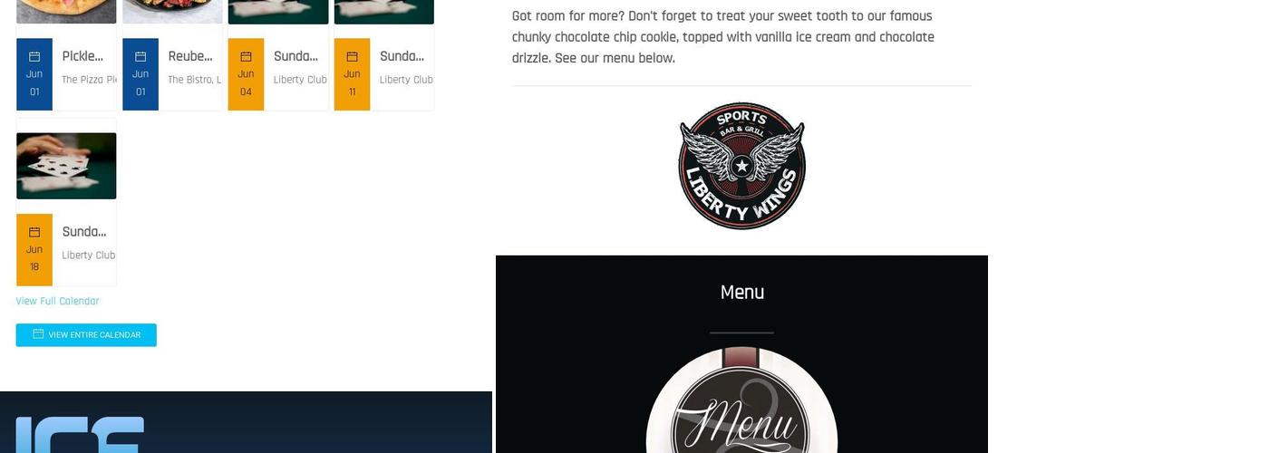 Knight’s Table Dining Facility Menu