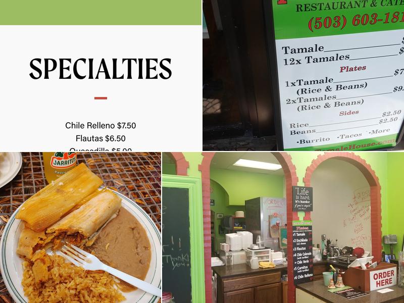 The Tamale House Menu