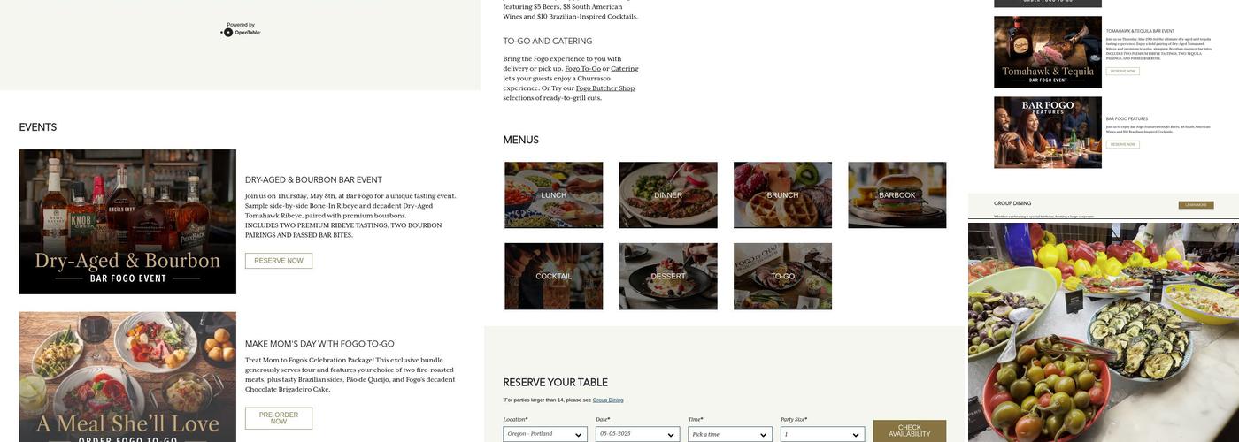 Fogo de Chão Brazilian Steakhouse Menu