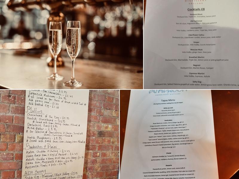 The Pumproom @ Copper Rivet Distillery Menu