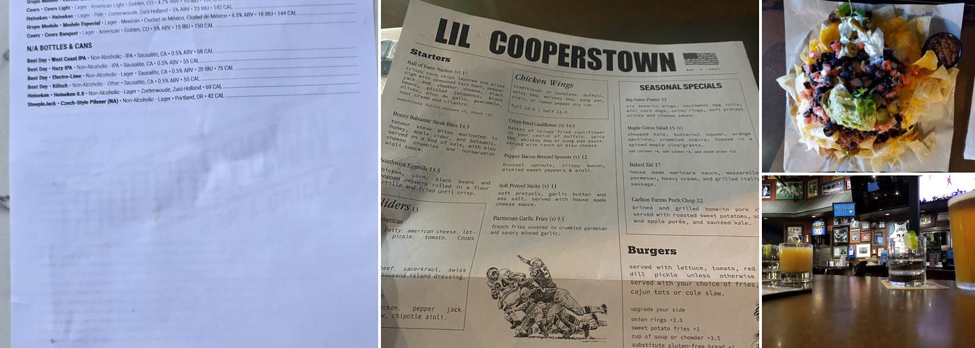 Lil' Cooperstown Bar & Grill Menu