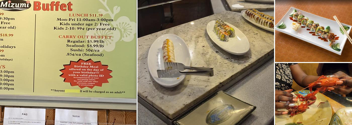 Mizumi Buffet Menu
