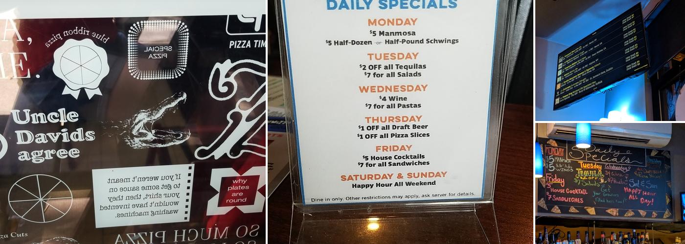 Schmizza Pub & Grub Menu