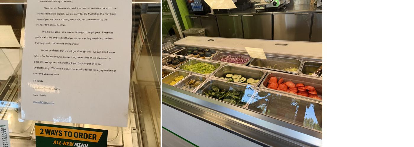 Subway Menu