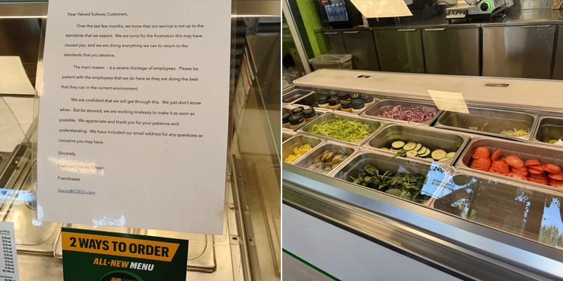 Subway Menu